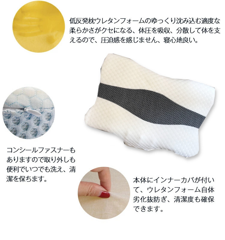 【新生活応援キャンペーン】枕 低反発 いびき 洗える まくら ストレートネック 枕 横向き 寝具