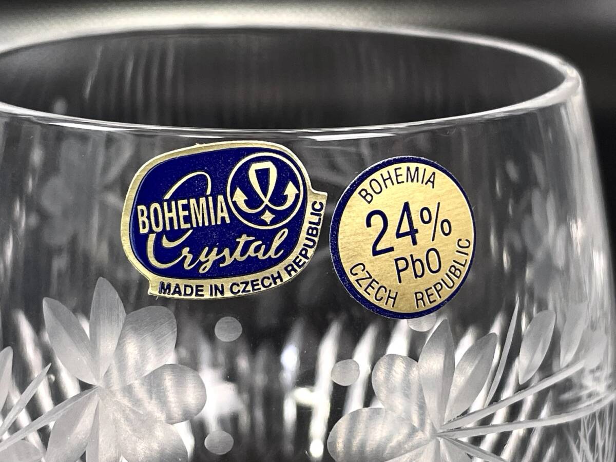 未使用 BOHEMIA ボヘミア クリスタルガラス 冷茶グラス 5客セット 中古保管品 返品不可 タンブラーの画像8