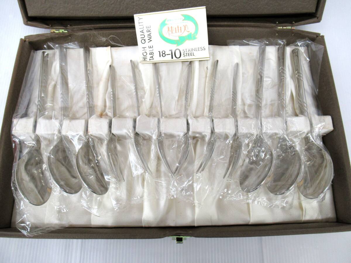 未使用 桂由美 YUMI KATSURA カトラリーセット 18PC 18-10ステンレスの画像2