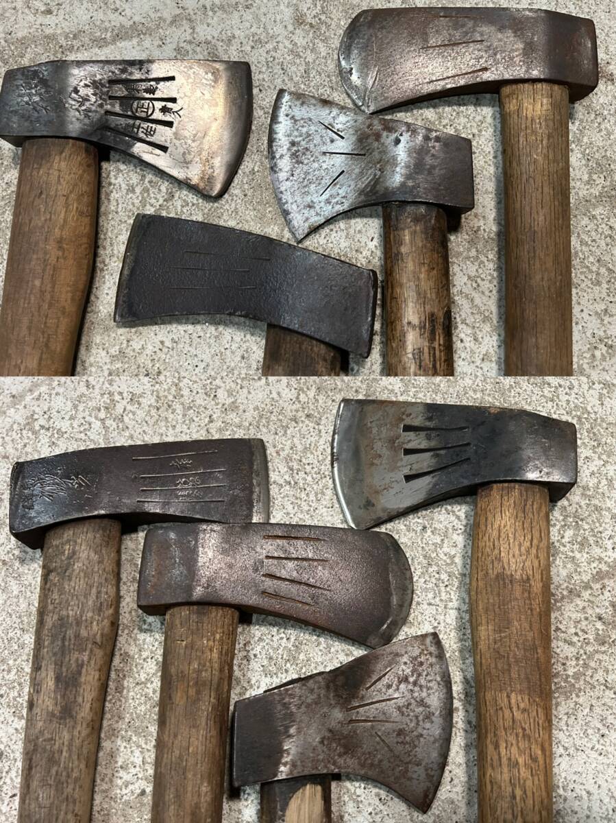  mountain . tool firewood tenth branch strike axe hatchet set together hand strike mountain . earth .. industry carpenter's tool old tool dn