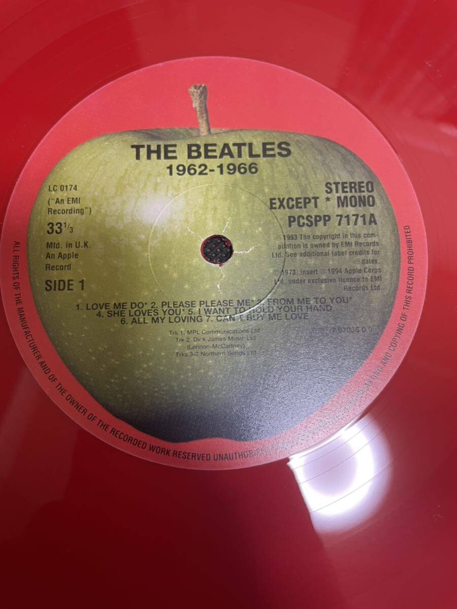 THE BEATLES 1962-1966 1967-1970 赤盤 青盤セット 94年UKリマスター カラー盤 レコード 077779703609 077779703906_画像6