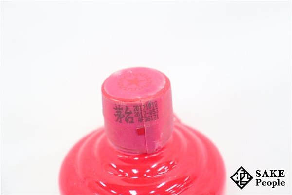 *1 jpy ~... pcs sake mao Thai shu heaven woman label 2017 red bottle 500ml 53% box booklet Mini glass China sake China 