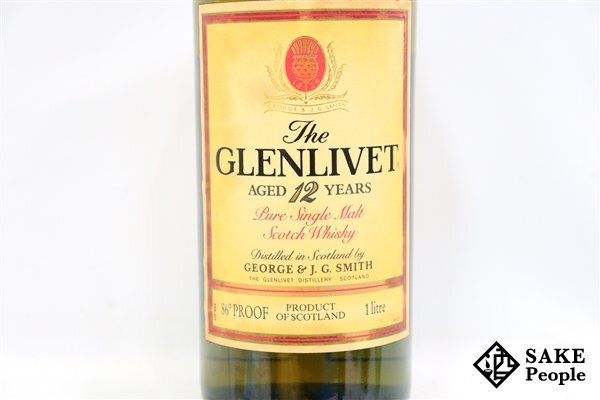 ◇注目! ザ・グレンリベット 12年 シングルモルト 赤アザミ 旧ボトル 1000ml 43% 箱付き スコッチの画像3