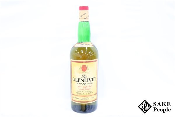 ◇注目! ザ・グレンリベット 12年 シングルモルト 赤アザミ 旧ボトル 1000ml 43% 箱付き スコッチの画像2