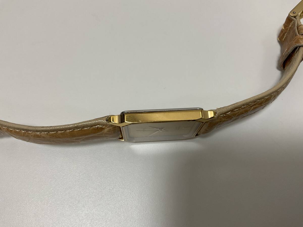 1708◆SEIKO セイコー Dolce ドルチェ 7731-5210 ゴールド スクエア クォーツ 電池切れ テスター× ベルト社外品の画像5