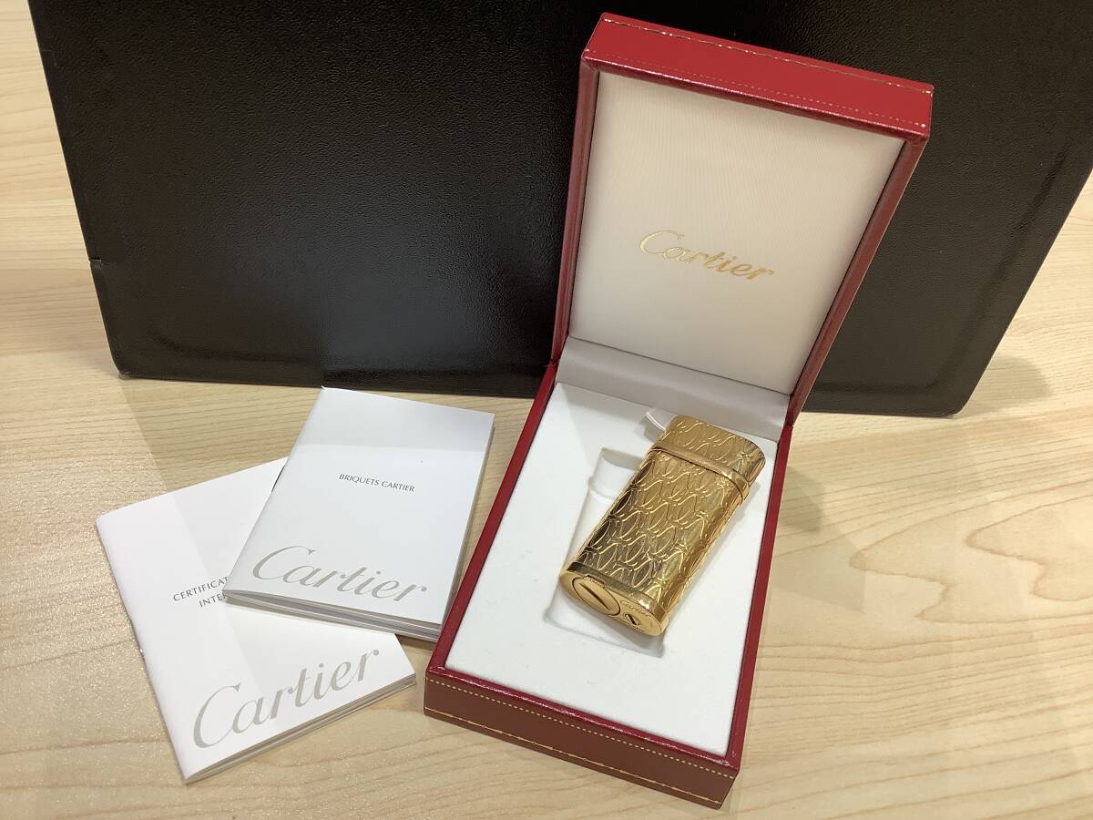 1849◆Cartier カルティエ ライター Cドゥ ガス ライター CA120135 ブランド 喫煙具 着火未確認 ゴールド ケースの画像1