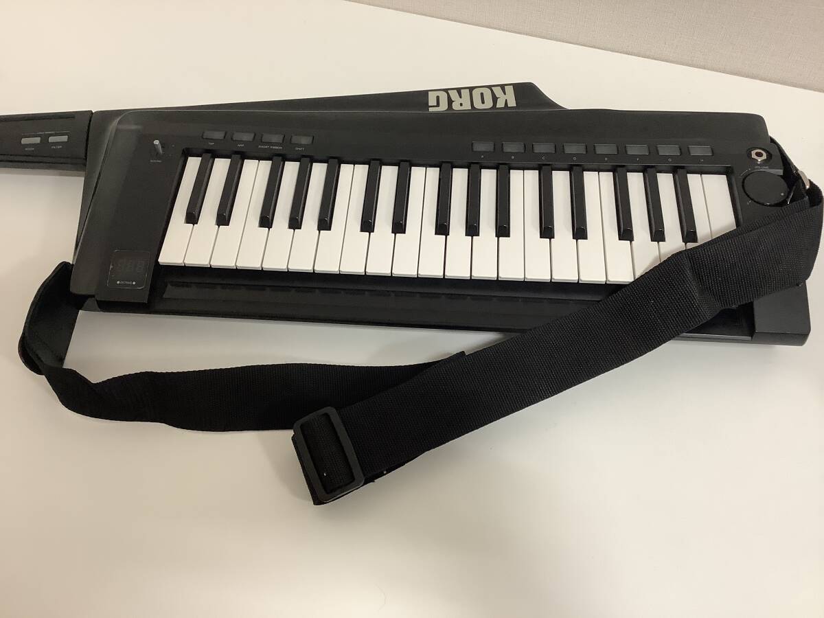 2009*KORG Korg плечо клавиатура клавиатура синтезатор RK-100S KEYTAR ключ ta- черный мягкий чехол есть электризация только проверка 