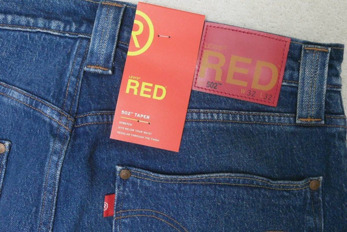 新品リーバイスA2687-0001 W32 Levi's Red LR 502 テーパー MISSISSIPPI RIVER BLUE インディゴ・ダークユーズド ストレッチデニム_画像5