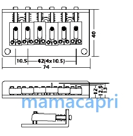  new goods Hardtail Fixed Bridge Chrome For Stratocaster/Telecaster 10.5mm Hard tail Bridge guitar Fender Stratocaster Telecaster 