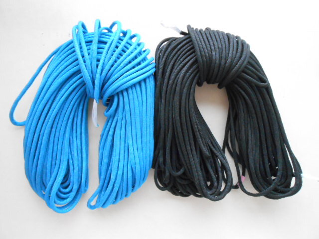 pala code 4mm 9 core black Sky blue 2 pcs set junk camp hand-knitted rope 