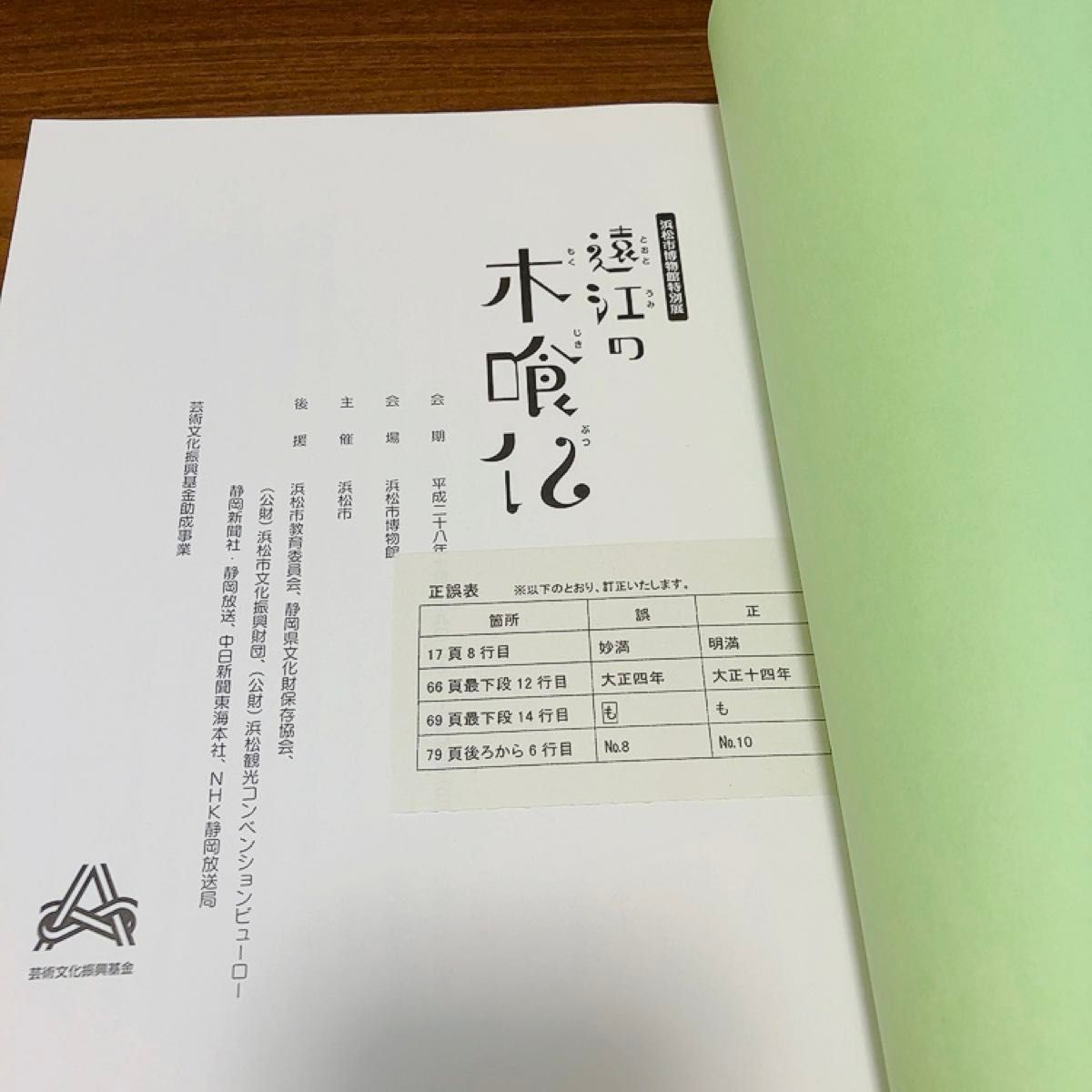（希少本）遠江の木喰仏 図録  浜松博物館　