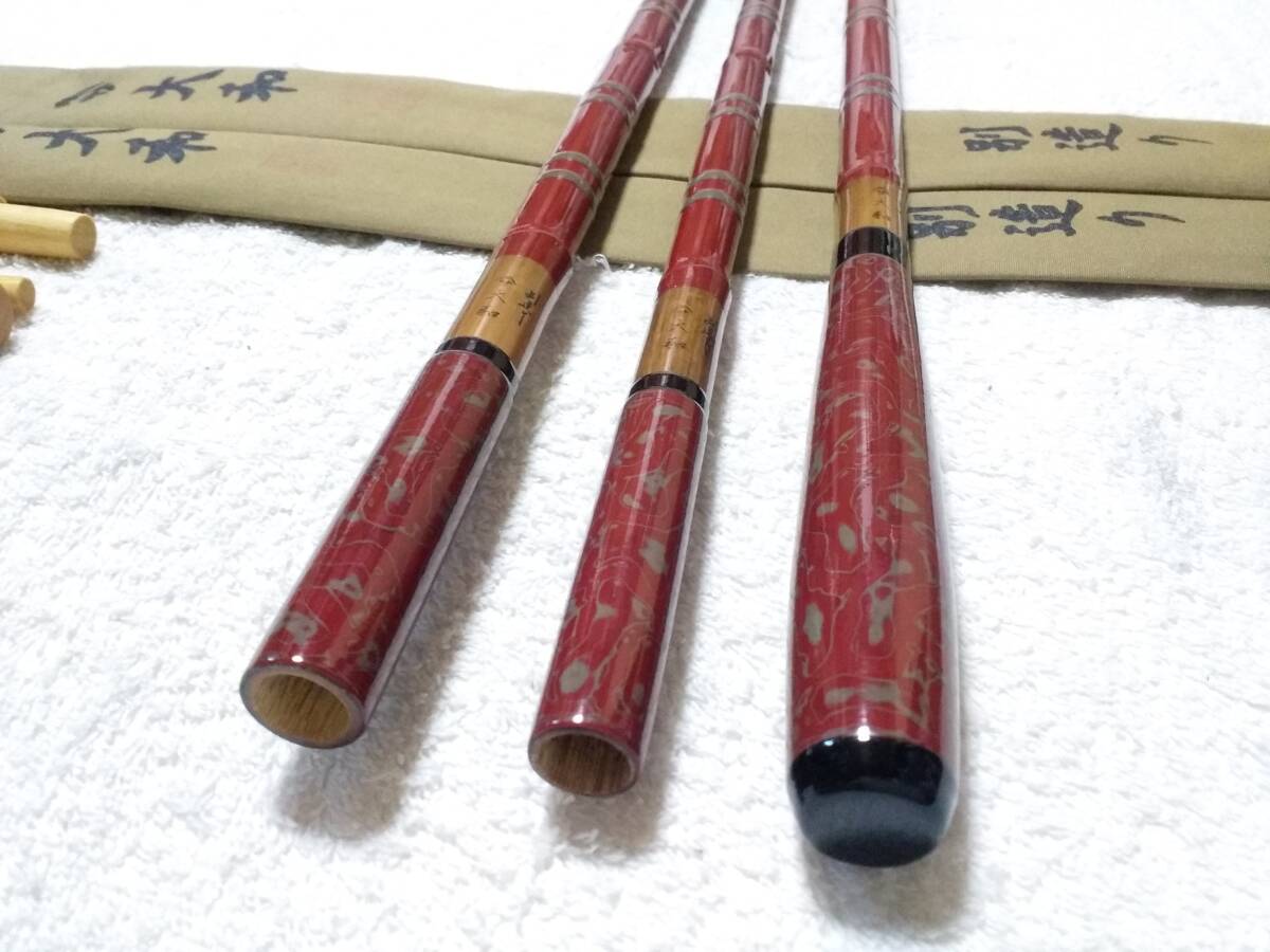 新品本物 竹竿 未使用品です。竿 玉ノ柄一本物 竿掛一本半物 別造り 大和 ヘラブナ竿