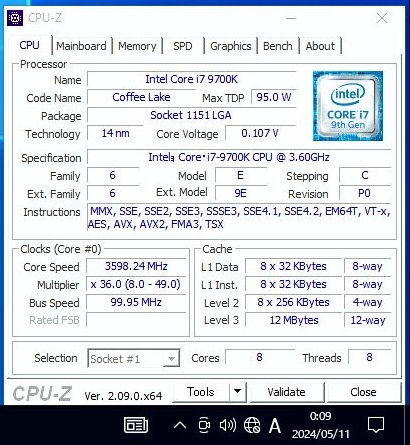 Intel Core i7 9700K_画像3