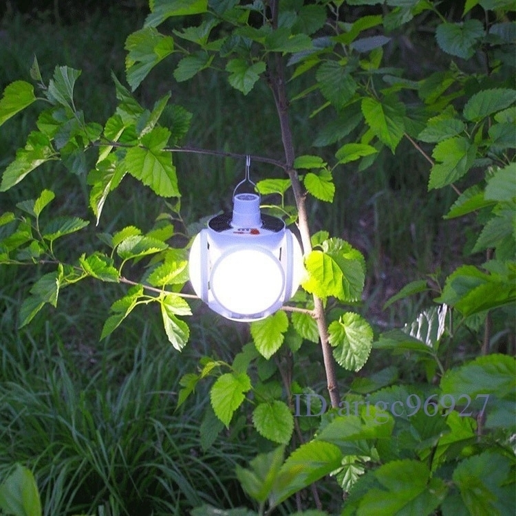 E341★キャンプ アウトドア ライト 電球 ソーラー ランプ エコ 災害 照明 防水 LED 緊急_画像9