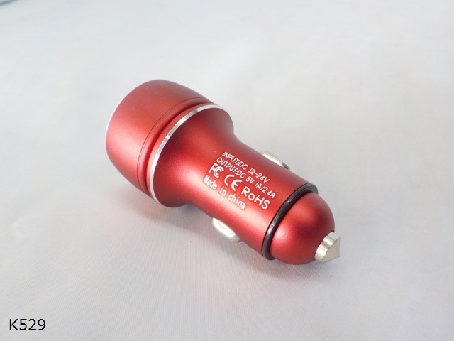 ★☆フルメタル電圧計付　シガーソケット赤（シガーライター）12V~24V_画像2