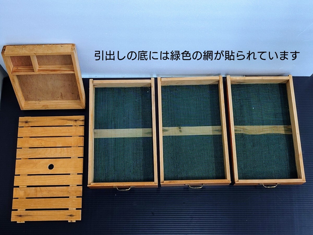 昭和30年頃に祖父が手作りした木製の釣り道具入れ　（釣り フィッシング タックルボックス 餌箱 魚籠 クーラーボックス 木工細工）　_画像9