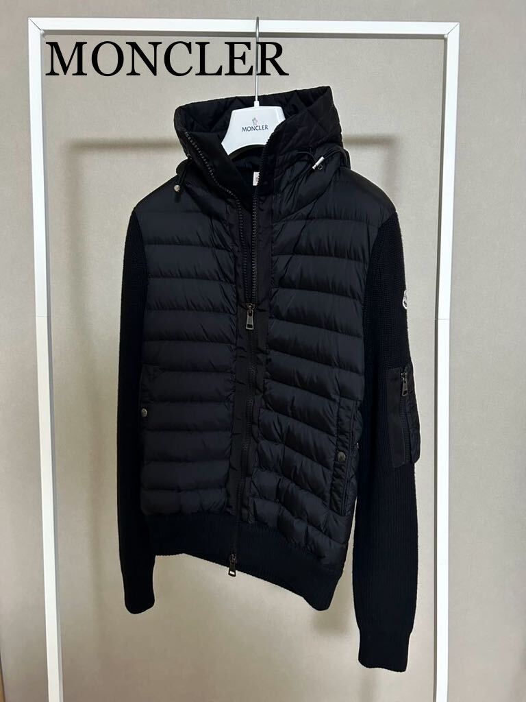 モンクレール MONCLER ハイブリッドフーデッドダウン ブラック モンクレール MONCLER ハイブリッドフーデッドダウン ブラック