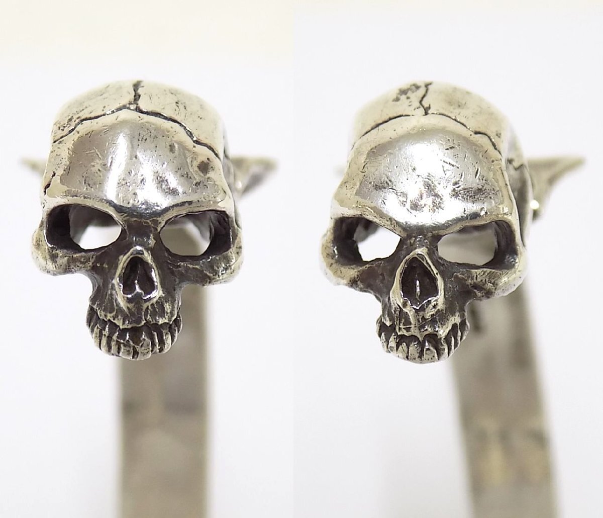 1T837□□CRAZY PIG TWO SKULLS BANGLE - SMALL クレイジー 1T837□□CRAZY PIG TWO SKULLS BANGLE - SMALL クレイジー