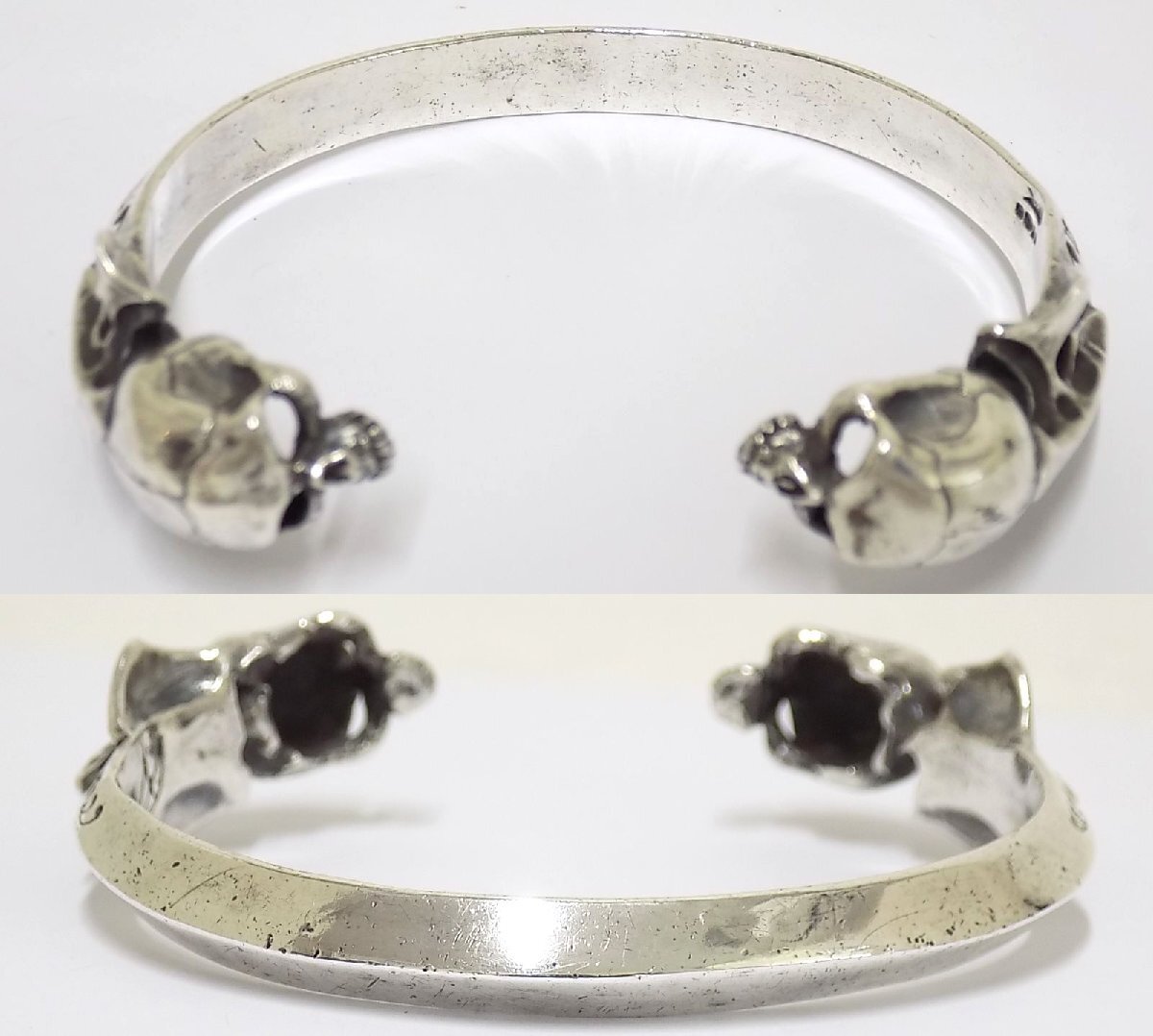 1T837□□CRAZY PIG TWO SKULLS BANGLE - SMALL クレイジー 1T837□□CRAZY PIG TWO SKULLS BANGLE - SMALL クレイジー