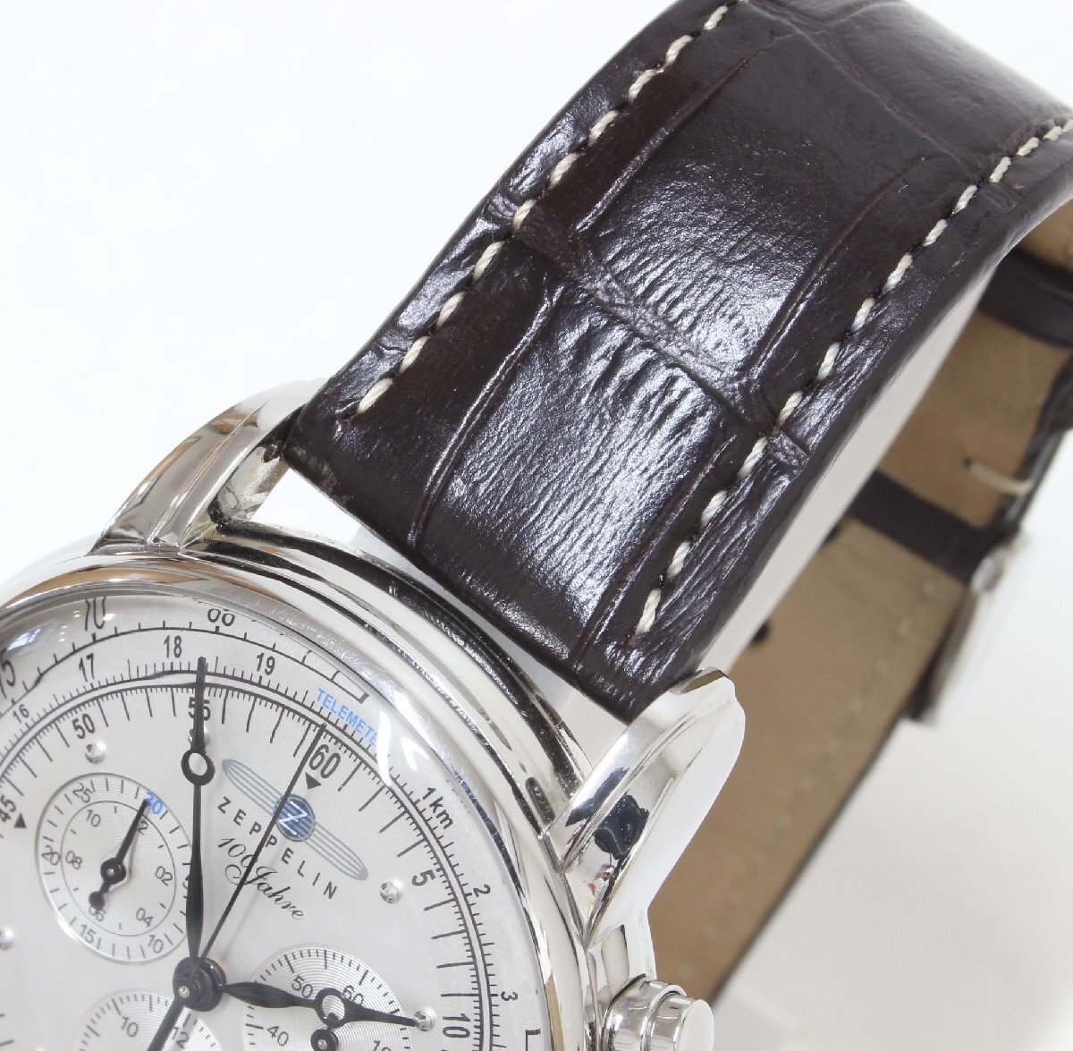 1T828 ZEPPELIN ツェッペリン 100周年記念モデル メンズ クオーツ 腕時計　7680-1　動作確認済み　100Jahre【ニューポーン】_画像2