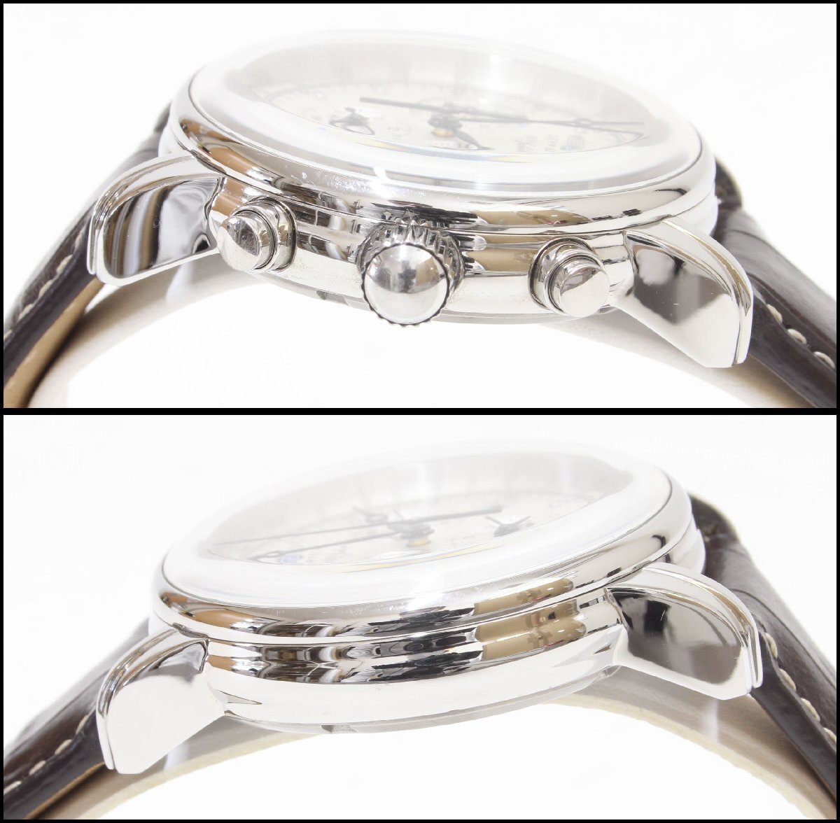 1T828 ZEPPELIN ツェッペリン 100周年記念モデル メンズ クオーツ 腕時計　7680-1　動作確認済み　100Jahre【ニューポーン】_画像4