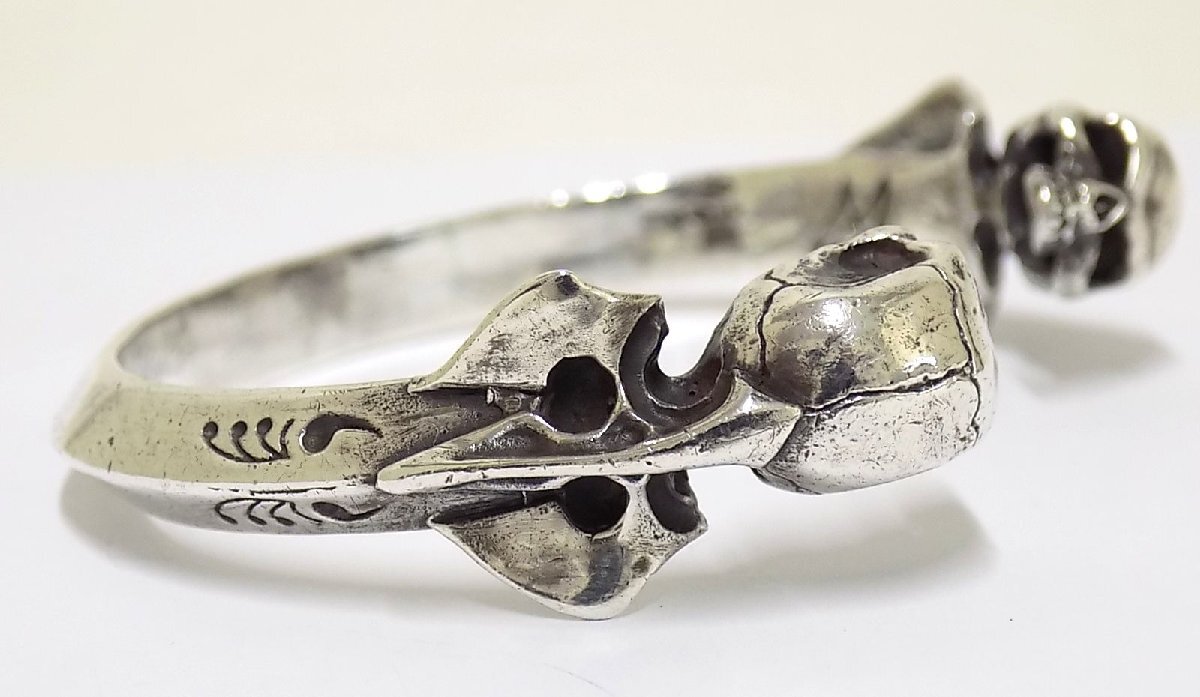 1T837□□CRAZY PIG TWO SKULLS BANGLE - SMALL クレイジー 1T837□□CRAZY PIG TWO SKULLS BANGLE - SMALL クレイジー