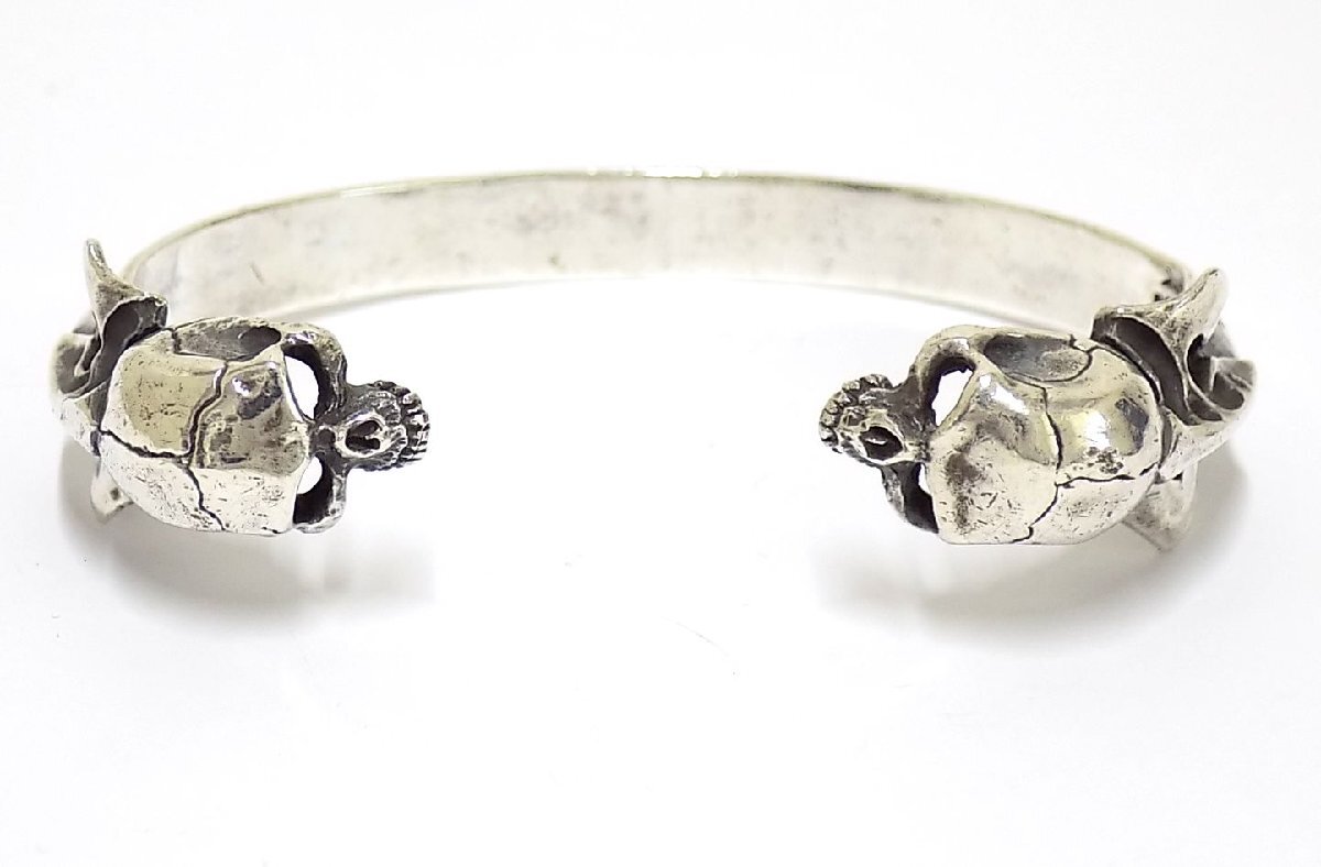 1T837□□CRAZY PIG TWO SKULLS BANGLE - SMALL クレイジー 1T837□□CRAZY PIG TWO SKULLS BANGLE - SMALL クレイジー