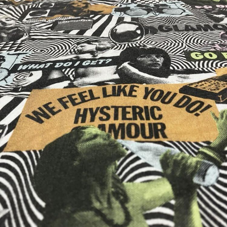 【人気】HYSTERIC GLAMOUR　ヒステリックグラマー　総柄Tシャツ　ヒスガール　ユニセックス　ブランドロゴ　マルチカラー　0212CT21_画像4