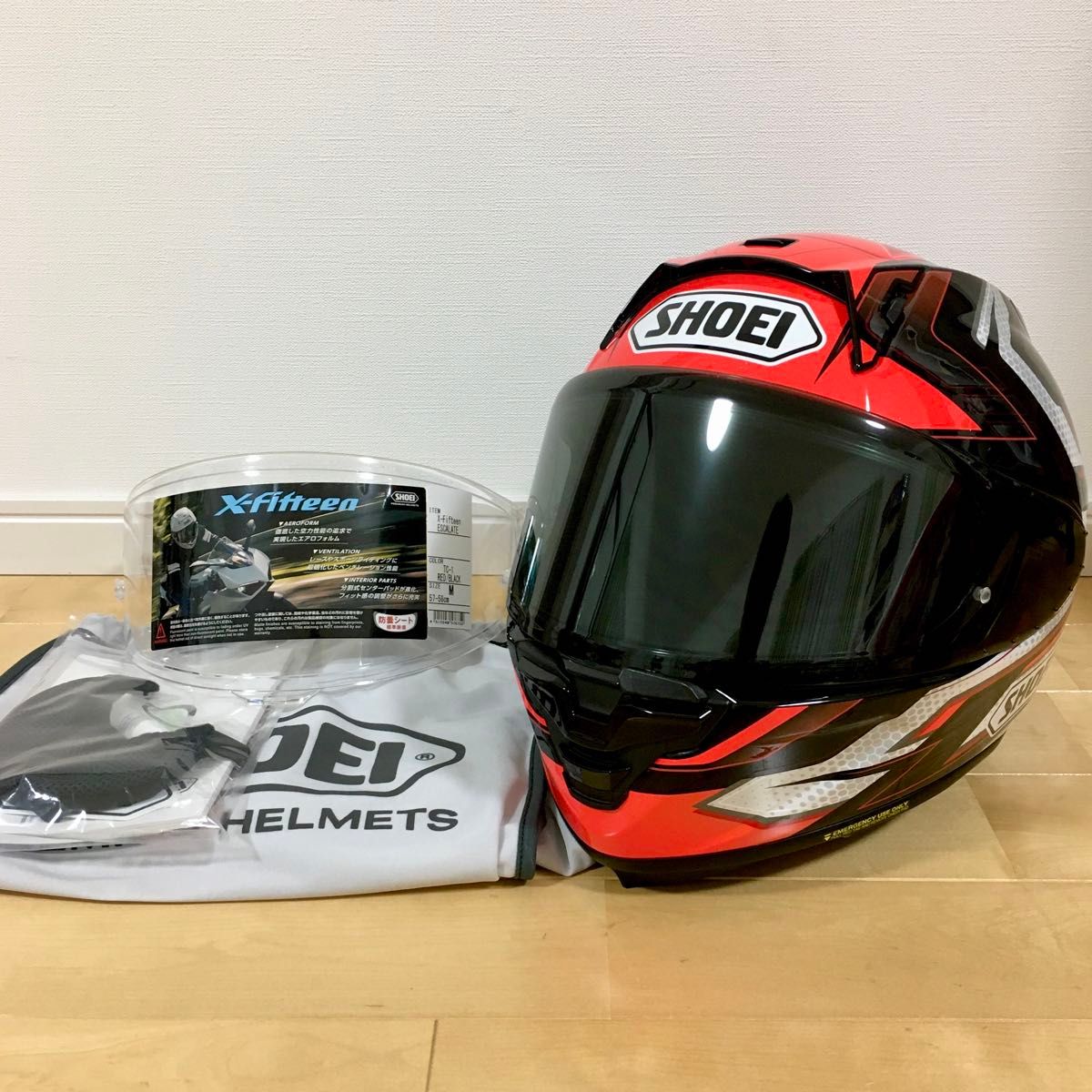 未使用】SHOEI X-Fifteen ESCALATE スモークシールド付き|Yahoo 未使用】SHOEI X-Fifteen ESCALATE スモークシールド付き|Yahoo