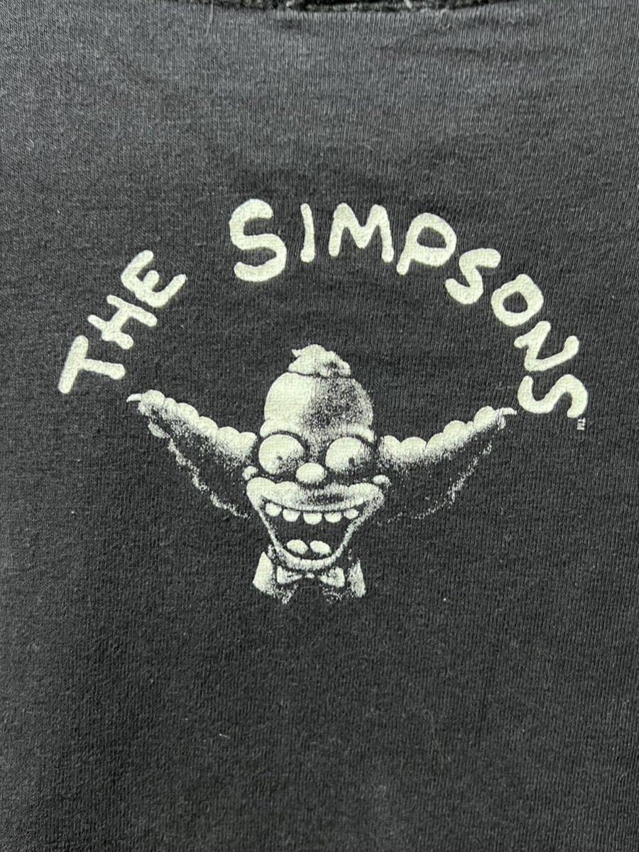 90s THE SIMPSONS KRUSTY ヴィンテージプリントTシャツ 黒 M USA製 シンプソンズ クラスティー キャラクターT MATT GROENING_画像4