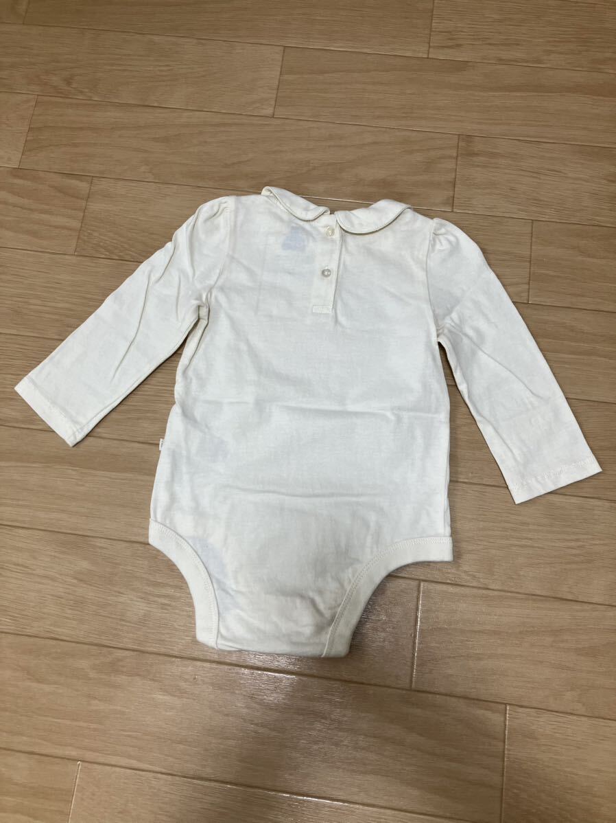 USED★baby GAP【襟付き長袖ロンパース】オフホワイト/90cm(18-24month)_画像2