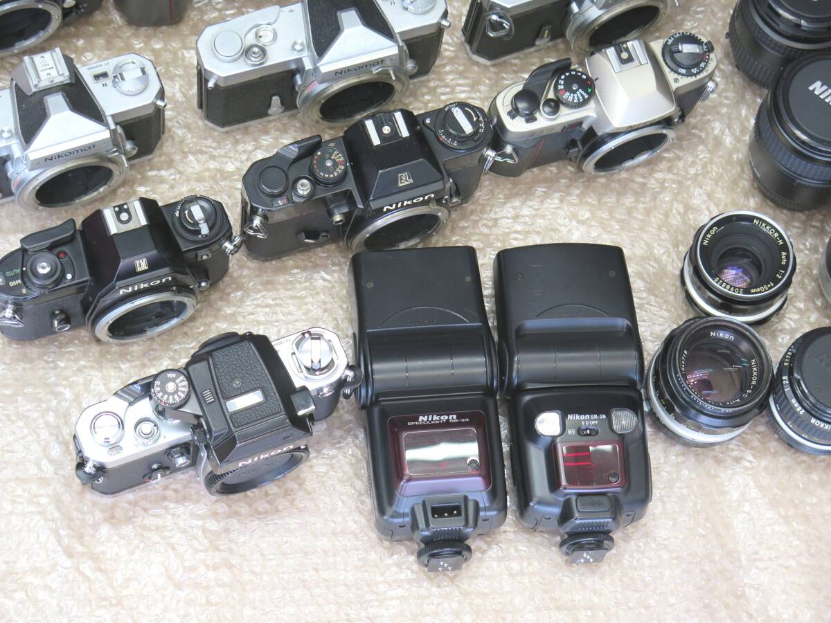 [1 иен старт ] Nikon Nikon камера 13 шт. линзы * Nikon для линзы 25шт.@ flash 2 пункт Junk совместно 