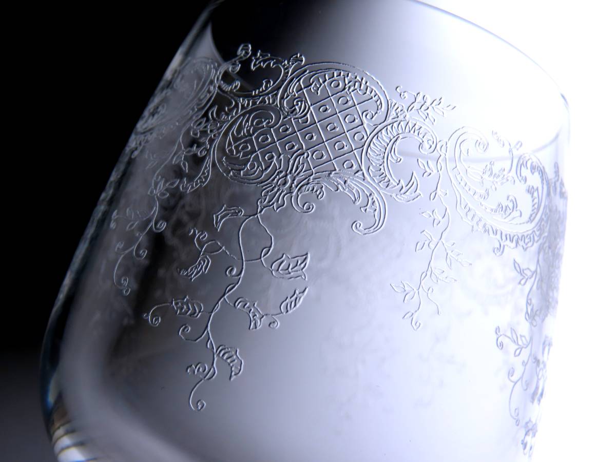 #7065【ボヘミアグラス】　ワイングラス５脚セット　　クリスタルグラス　　新品　　数量追加可能　_画像4