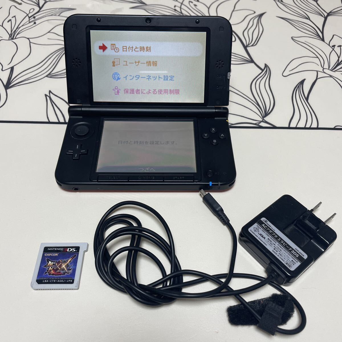  nintendo Nintendo 3DS LL Nintendo 3DS LLs Lee ti-es game soft SD card attaching charger equipped 