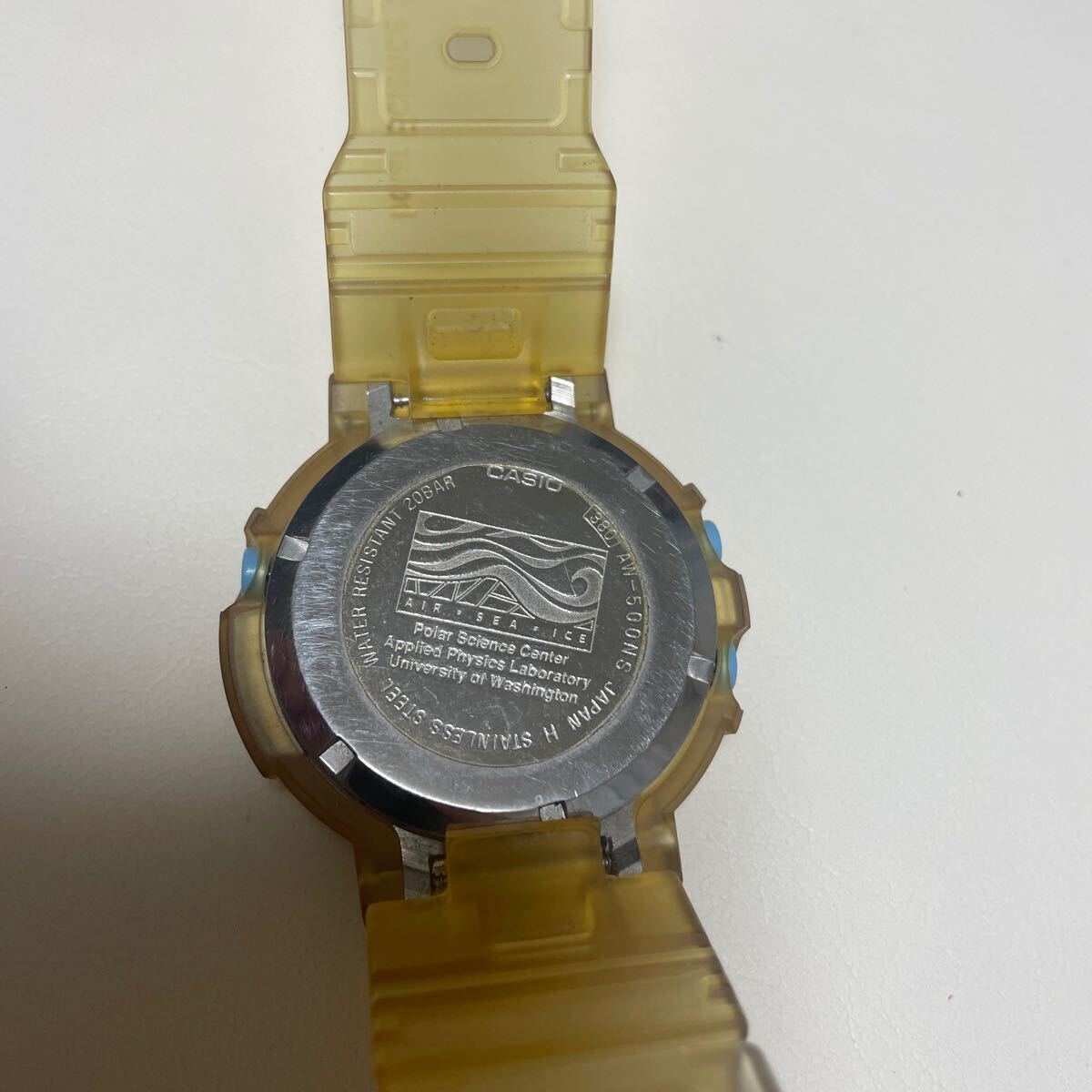 CASIO G-SHOCK カシオ 腕時計 AW-500NS JAPAN H STAINLESS STEEL WATER RESISTANT 20BAR 動作未確認_画像3