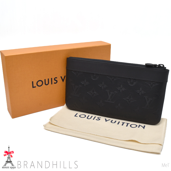 ルイヴィトン ポシェット ディスカバリー PM モノグラム シャドウ ブラック クラッチバッグ M44335 LOUIS VUITTON ほぼ未使用_画像3