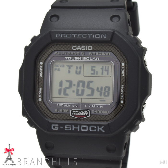 カシオ G-SHOCK 腕時計 メンズ 5000 シリーズ ソーラー電波 デジタル ラバー GW-5000U-1JF CASIO 未使用品_画像1