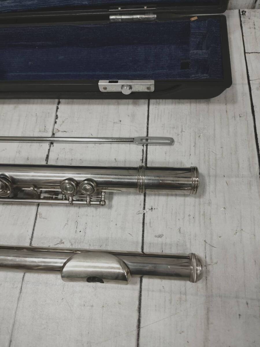 YAMAHA ヤマハ フルート 日本製 YFL-23 管楽器 吹奏楽 シルバー 音楽 ハードケース付き 楽器 現状品　【17920_画像5