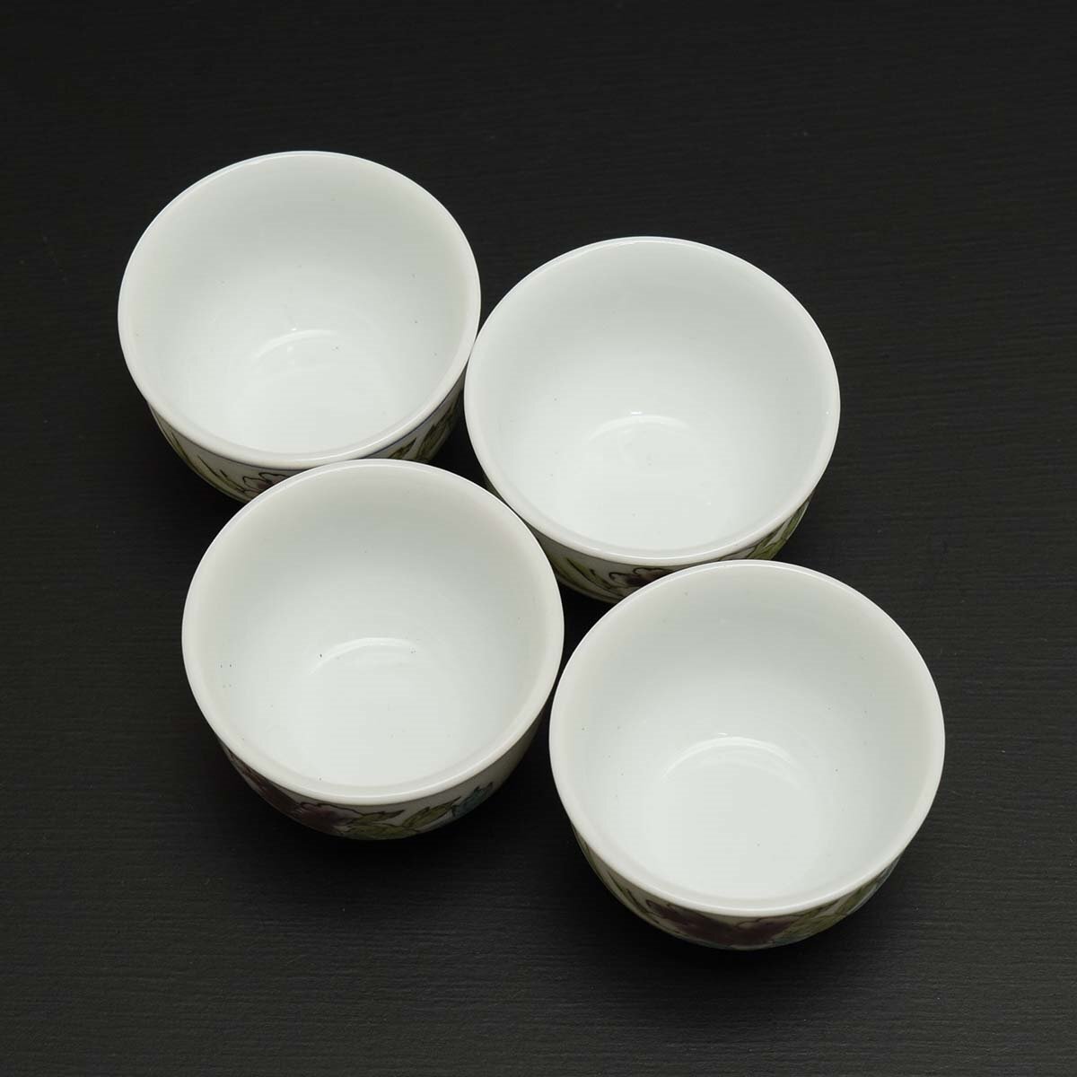 ◎512943 美品 中国景徳鎮製 己卯年 冬月 白磁粉彩 煎茶器 盆付 急須×1 盆×1 湯呑×5 煎茶道具茶具_画像8