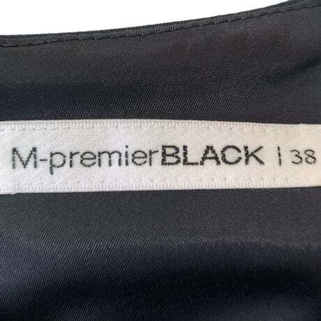 NB321ね@ M-premier BLACK Aランク 美品 ノースリーブ ワンピース 春夏 サイズ38/M ブラック 黒 　0.8_画像10