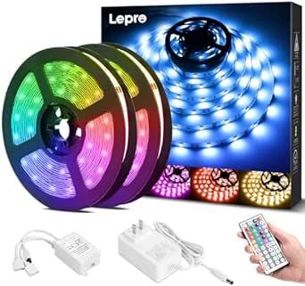 Lepro LEDテープライト SMD 5050 両面テープ 10m (5m*2本) 300連 非防水 RGB 30leds/_画像1