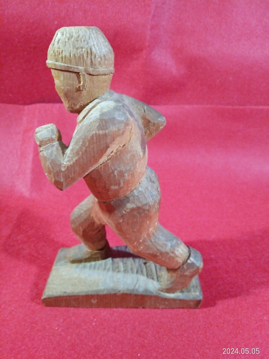 木彫 オブジェ ””走る人”” 傷無し 高さ16センチの画像4