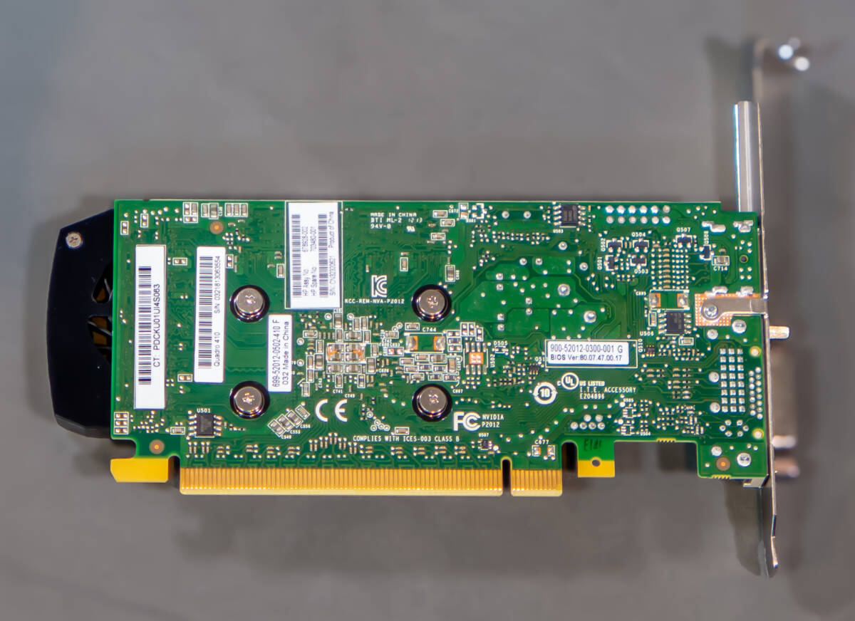 【送料込・動作確認済み】NVIDIA Quadro 410 512MB DDR3 プロフェッショナルグラフィックボード 美品_画像3