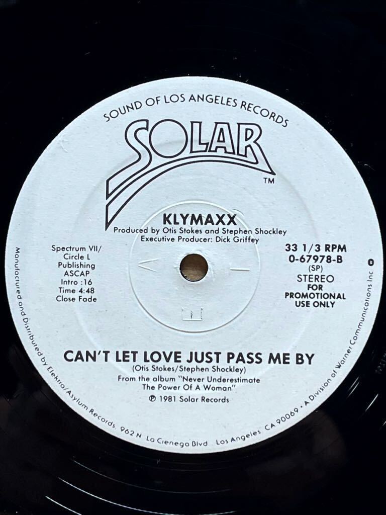 【 Otis Stokesプロデュース！！】Klymaxx - Wild Girls Solar-0-67978 ,Vinyl ,12 , 33 1/3 RPM ,Promo,Stereo, US 1982_画像3