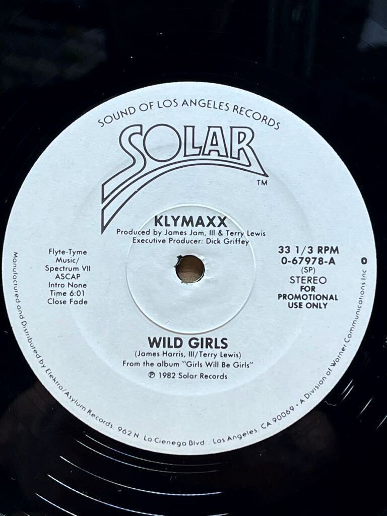 【 Otis Stokesプロデュース！！】Klymaxx - Wild Girls Solar-0-67978 ,Vinyl ,12 , 33 1/3 RPM ,Promo,Stereo, US 1982_画像1