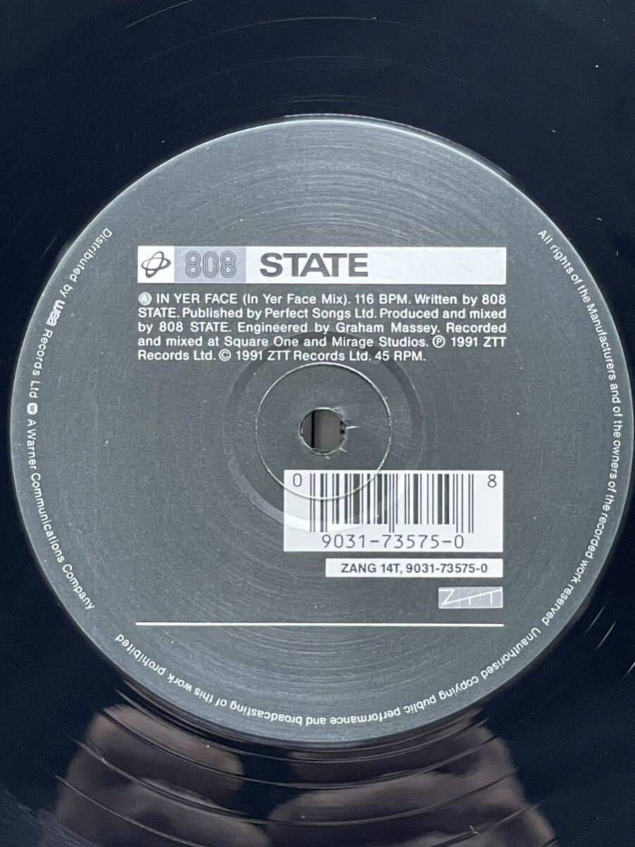 【 Manchester's techno パイオニア！！】808 State - In Yer Face ,ZTT - ZANG 14T, フォーマット：12, 45 RPM ,Promo ,Stereo US 1991_画像3