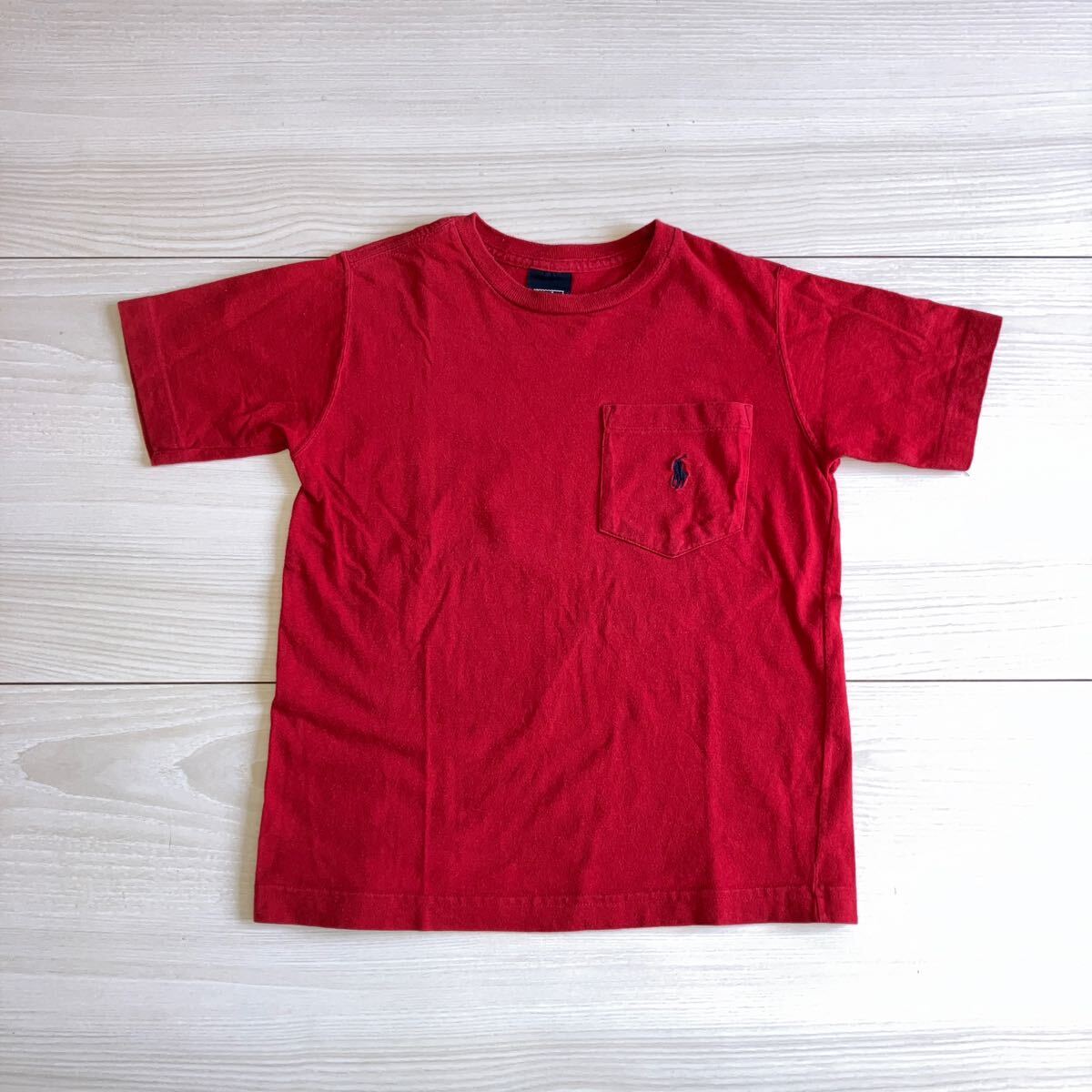 ラルフローレン☆キッズ☆半袖Tシャツ☆２枚セット☆サイズ１３０☆４☆RALPH　LAUREN☆赤色☆ネイビー