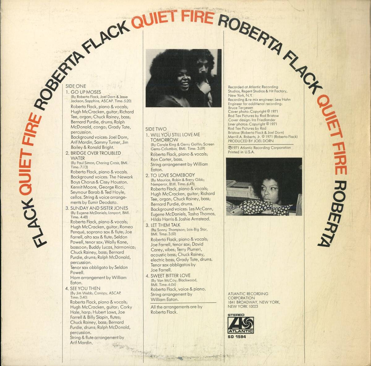 A00593675/LP/ロバータ・フラック「Quiet Fire」の画像2