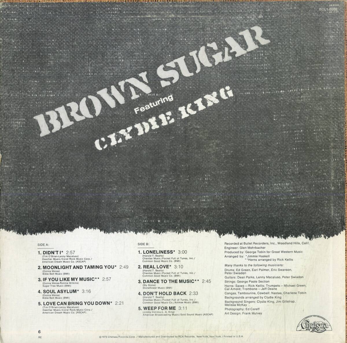 A00593780/LP/Brown Sugar featuring Clydie King「Brown Sugar featuring Clydie King」の画像2