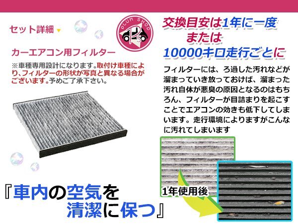 メール便送料無料 花粉症に ステップワゴン RF3 RF4 活性炭エアコンフィルター エアフィルター クリーンフィルター AC 消臭 カーフィルター_画像3